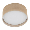 Okrągły plafon jutowy klosz Juta 5798 TK Lighting do salonu brązowy biały