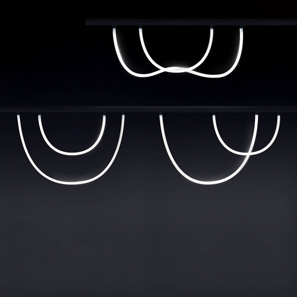 Opadający wężyk do szyn magnetycznych 1117 LED 12W 4000K metalowy biały