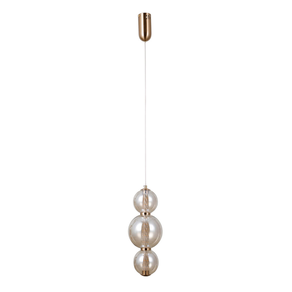 Lampa zawis Butero PND-34359-3V-HBR-AMB LED 12W 3000K złoty bursztynowy