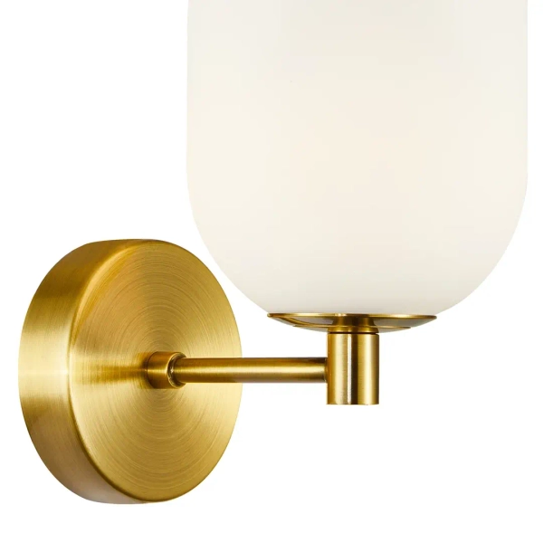 Ścienna szklana lampa ALIAS GOLD ML0319 do kuchni matowe złoto