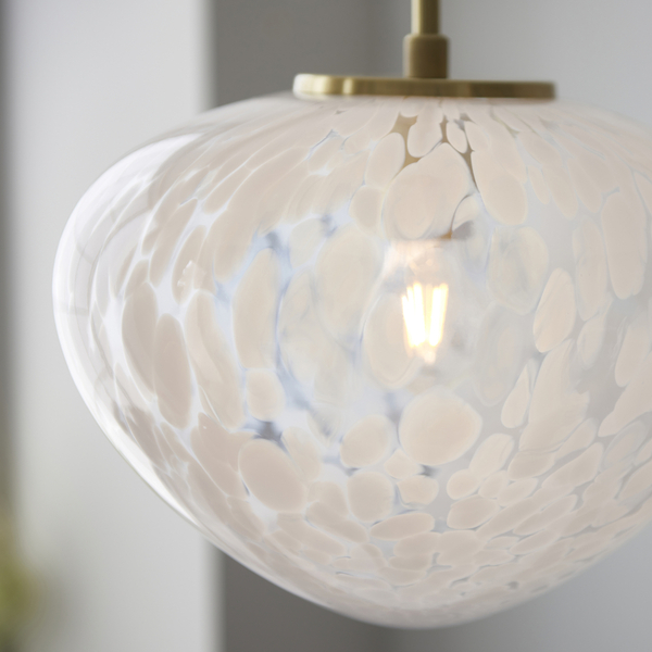Dekoracyjna lampa wisząca L&-198815 Light& szklany klosz mosiądz