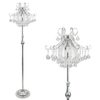 Glamour LAMPA podłogowa Barcelona 6248/4F 8C Elem stojąca OPRAWA szklana z kryształkami crystals chrom przezroczysta