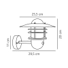 Ścienna lampa na elewację Agger 74501031 IP54 retro cyna