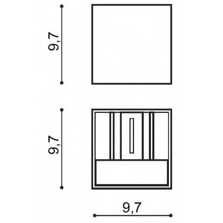 Lampa ścienna kostka Leticia AZ0952 do przedpokoju złota