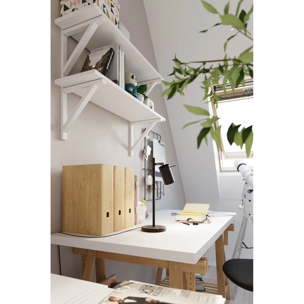 Czarna lampa stołowa SL.1091 biurowa tuba z regulacją