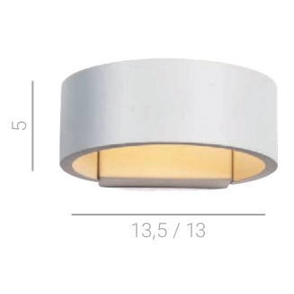 LAMPA ścienna BARRY MB13006051 6B Italux kinkiet OPRAWA okrągła LED 6W 3000K metalowa biała