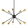Industrialna LAMPA wisząca Jax FE-JAX10-MB Elstead FEISS metalowa OPRAWA loftowy ZWIS pająk sticks explosion mosiądz czarny