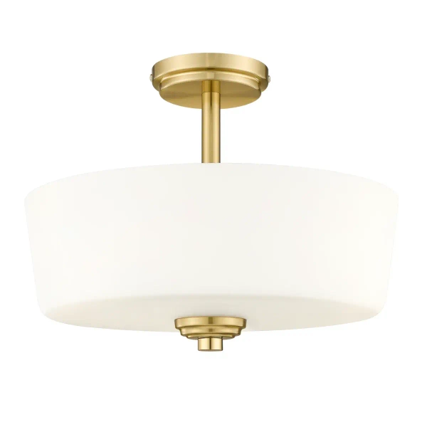 Sufitowa lampa do salonu ASPEN C03279BR szklana mosiądz biały