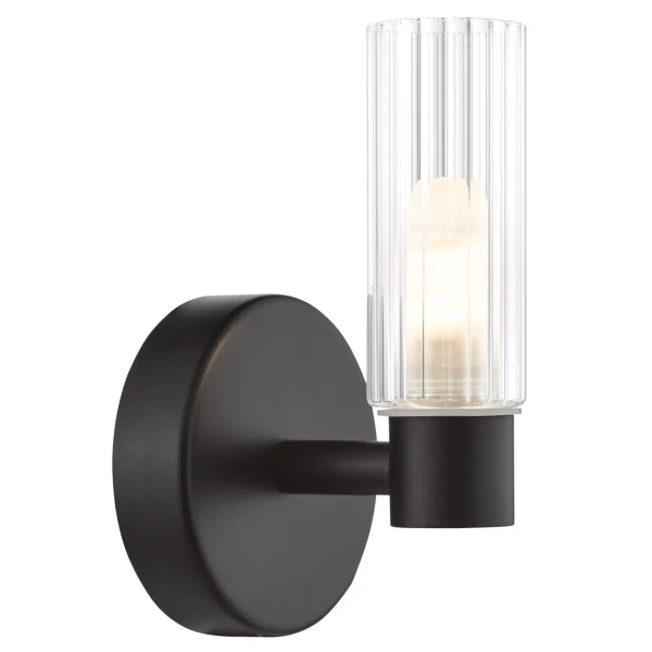 Łazienkowa lampa ścienna Bolton BOL0722 z włącznikiem IP44 czarny