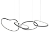 Lampa wisząca pierścienie Fonte PND-22412-S4-BK LED 60W 3000-6000K czarny