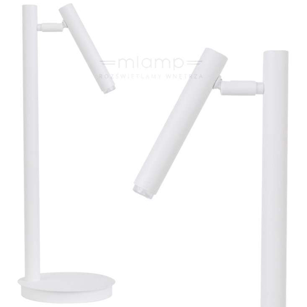 Stołowa LAMPA stojąca SOPEL 50196 Sigma biurkowa LAMPKA metalowa tuba regulowana biała