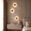 Złota lampa ścienna BUTTON ST-9931W okrągła LED 1x11W metalowa