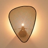 Ścienna lampa Natura ST-DN1350-1 Step ratan metal boho beżowy czarny