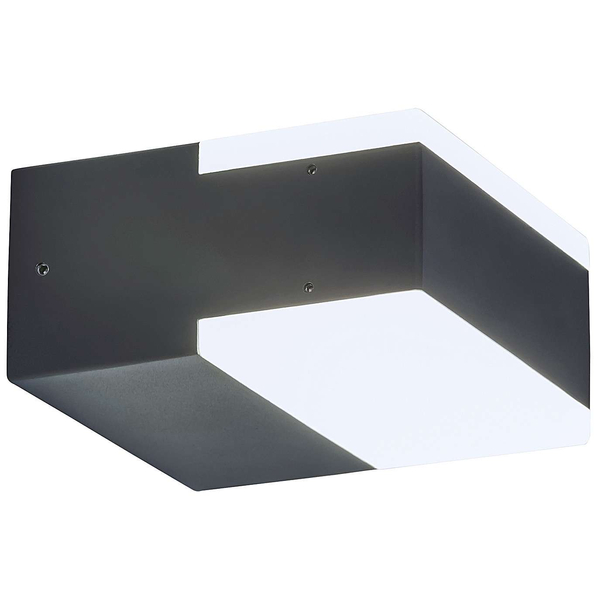 Zewnętrzna LAMPA ścienna BONA 8060 Rabalux prostokątna OPRAWA elewacyjna LED 9W 4000K kinkiet IP54 grafitowy