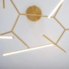 Designerski ledowy żyrandol 2073 LED 69W 3000K ruchome profile złoty
