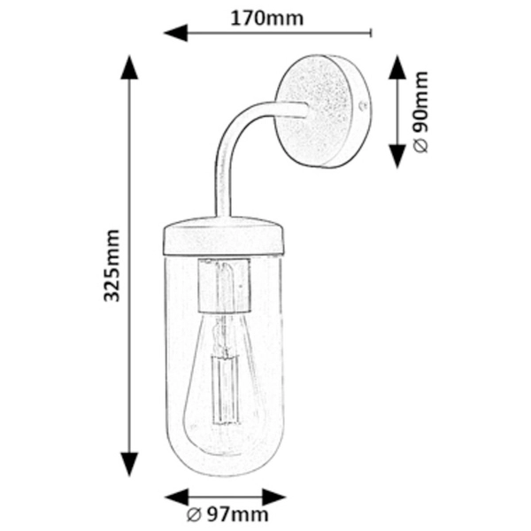 Łazienkowy kinkiet szklany Yago nowoczesny przezroczysty chrom