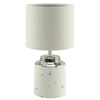 Abażurowa LAMPA stołowa HELENA 03787 Ideus ceramiczna LAMPKA stojąca   biała