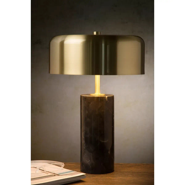 Marmurowa lampka stołowa MIRASOL 34540/03/30 Lucide czarny złoty