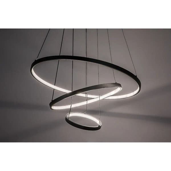 Ledowa zwisająca lampa obręcz Beliza 72346 LED 90W 3000-6500K czarny