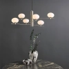 Wisząca lampa kulista Jasper JAS0646 kule do jadalni nikiel biała