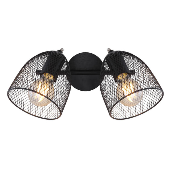 Sufitowa lampa kierunkowa Josina 54034-2 czarna drewno
