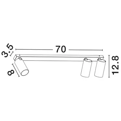 Regulowana lampa sufitowa FALORIA LE45650 do salonu tubki białe