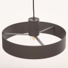 Okrągła wisząca lampa Rif L 41437 do salonu tuba ciemnoszara