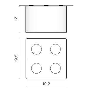 Kwadratowa lampa sufitowa AZ0851 regulowana metalowe chrom białe