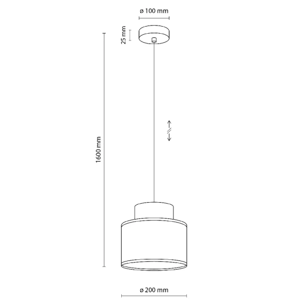 Ekologiczna lampa wisząca Duo 3255 naturalna juta pomarańczowy