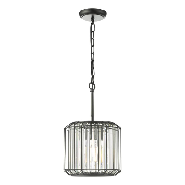 Lampa wisząca Naeva NAE0122 Dar Lighting na łańcuchu przezroczysta czarna