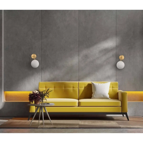 Kinkiet LAMPA ścienna DORADO LP-002/1W Light prestige loftowa OPRAWA szklana kula miedziana biała