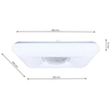 Plafon LAMPA sufitowa YAX ML4402 Milagro kwadratowa OPRAWA glamour LED 24W 3000K – 6000K z efektem gwiazd biała chrom