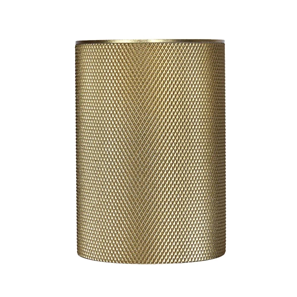 Podłużna lampa sufitowa 1382 metalowa tubka na korytarz złota