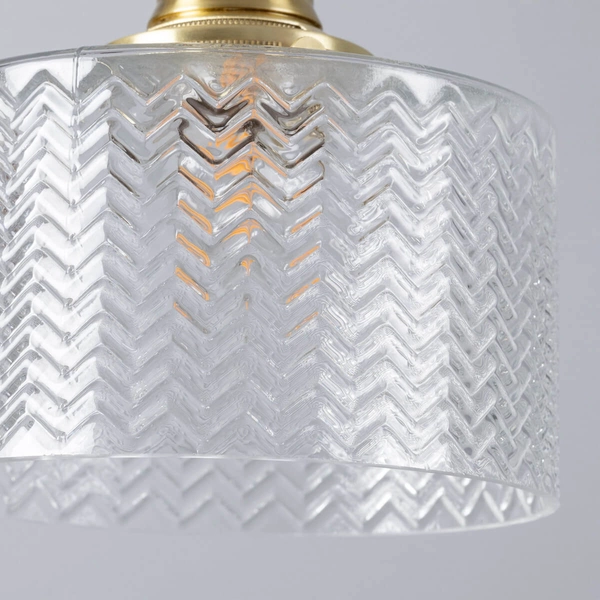 Szklana lampa wisząca Wanda ABR-SLWW Abruzzo złoty przezroczysty