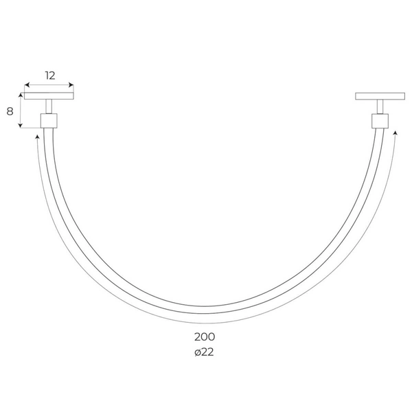 Magnetyczna lampa do szyn Magnetic M0022Z Maxlight LED 20W 2700-5000K czarna biała