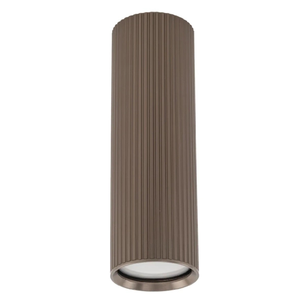 Sufitowa lampa do salonu Tune 11028 ryflowana tubka brązowy