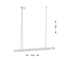 LAMPA wisząca HAKODA 8656 Shilo metalowa OPRAWA zwis LED 16W 4000K listwa czarna