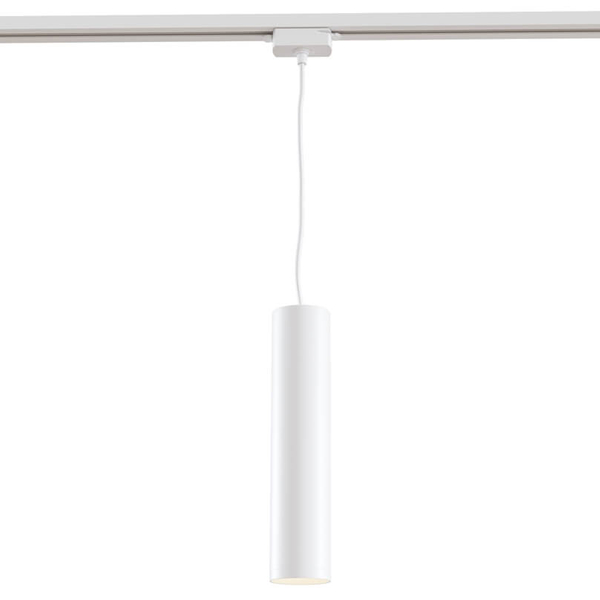 Wisząca lampa szynowa jednofazowa Track TR008-1-GU10-W sopel biała