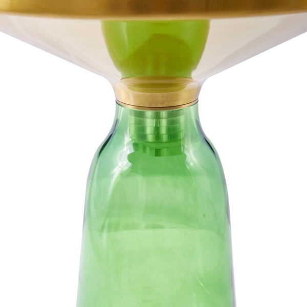 Kawowy stolik DOLCE DP-FB06 green Step stal szkło zielony czarny