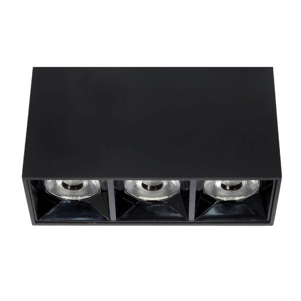 Liniowa lampa sufitowa 1057 Domeno LED 9W 3000K oczka spoty czarna