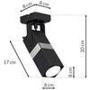 Spot LAMPA sufitowa VIDAR MLP6285 Milagro metalowa OPRAWA regulowana tuba downlight prostokątny czarny