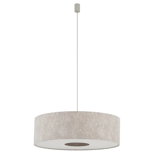 Abażurowa wisząca lampa CEDRO 11666 tkaninowa beżowa
