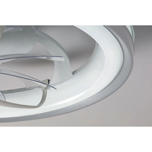 Sufitowy wiatrak Fanricius srebrny biały 71335 LED 40W 3000-6000K CCT na pilot
