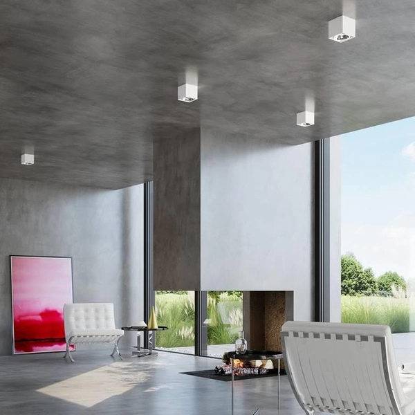 Spot LAMPA sufitowa SL.0698 metalowa OPRAWA kwadratowy downlight natynkowy biały