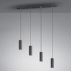 Wisząca lampa loftowa VANTOS DL432312400 Trio tubki do jadalni czarny