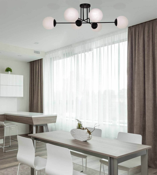 Sufitowa lampa Savoy K-4925 do jadalni balls biała czarna
