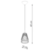 Lampa wisząca druciana Leyo SL.1205 loft metalowa czarna