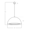 Lampa zwisająca RENE AZ5901 Azzardo nad stół półokrąg brązowa