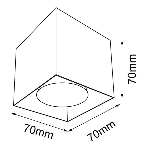 Lampa sufitowa Cage 1074 Shilo natynkowa kostka minimalistyczny czarny
