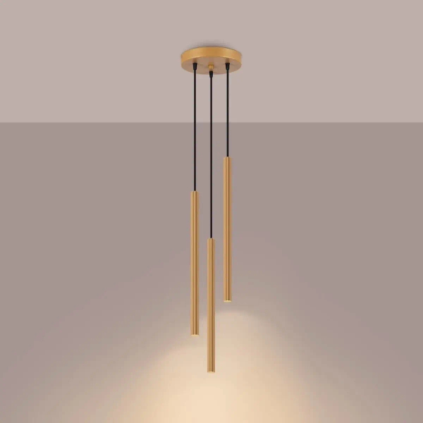 Kuchenna lampa wisząca Arche SL.1342 Sollux kaskada tuba złota